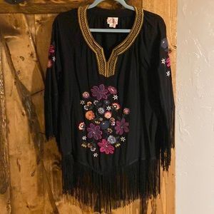 Ariat Embroidered Fringe Top